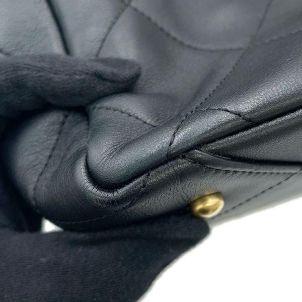 シャネル トートバッグ マトラッセ ココマーク ショッピングバッグ カーフレザー AS3537 CHANEL 黒