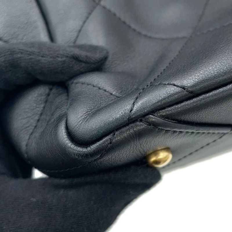 シャネル トートバッグ マトラッセ ココマーク ショッピングバッグ カーフレザー AS3537 CHANEL 黒