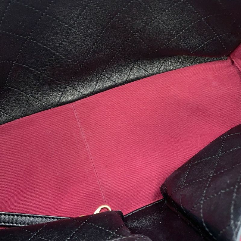 シャネル トートバッグ マトラッセ ココマーク ショッピングバッグ カーフレザー AS3537 CHANEL 黒