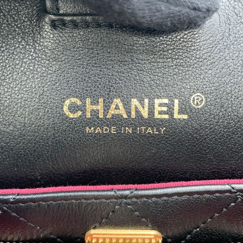 シャネル トートバッグ マトラッセ ココマーク ショッピングバッグ カーフレザー AS3537 CHANEL 黒