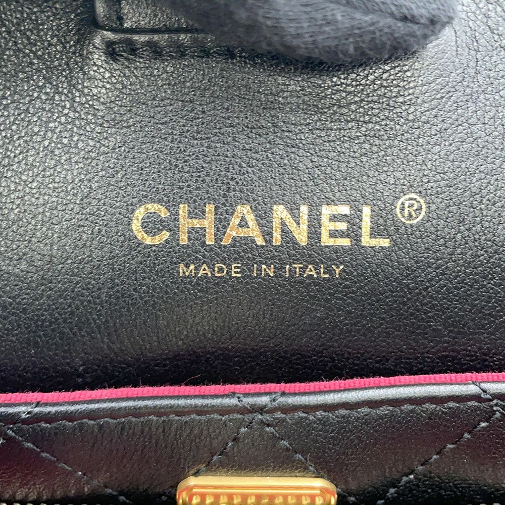 シャネル トートバッグ マトラッセ ココマーク ショッピングバッグ カーフレザー AS3537 CHANEL 黒