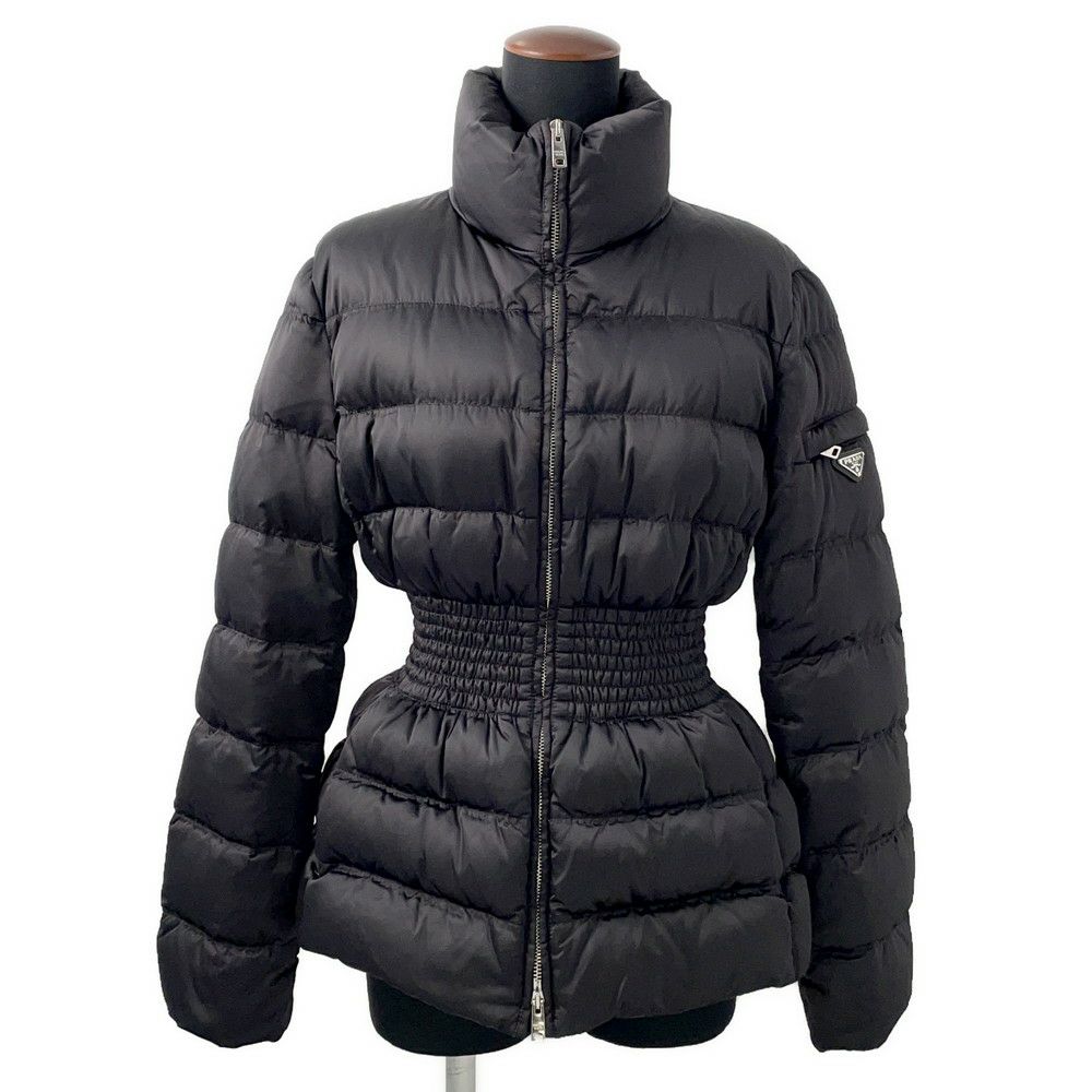 プラダ ダウンジャケット トライアングルロゴ レディースサイズ42 29B353 PRADA アウター 黒