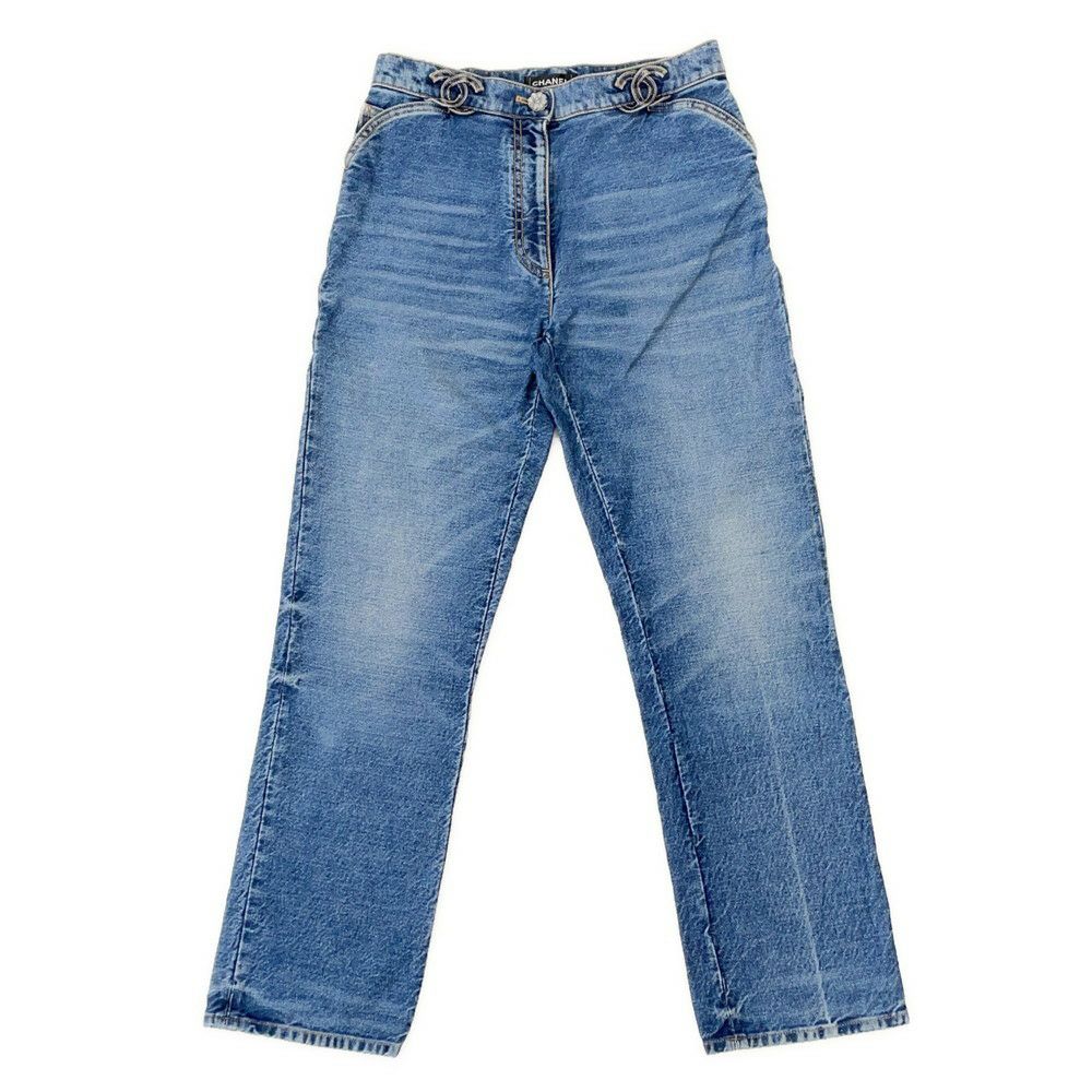 シャネル パンツ ココマーク コットン ラインストーン レディースサイズ36 P76791 CHANEL ボトムス