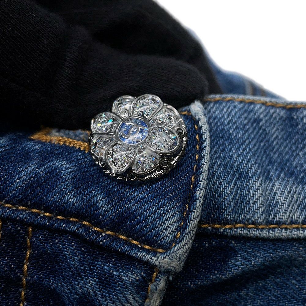 シャネル パンツ ココマーク コットン ラインストーン レディースサイズ36 P76791 CHANEL ボトムス