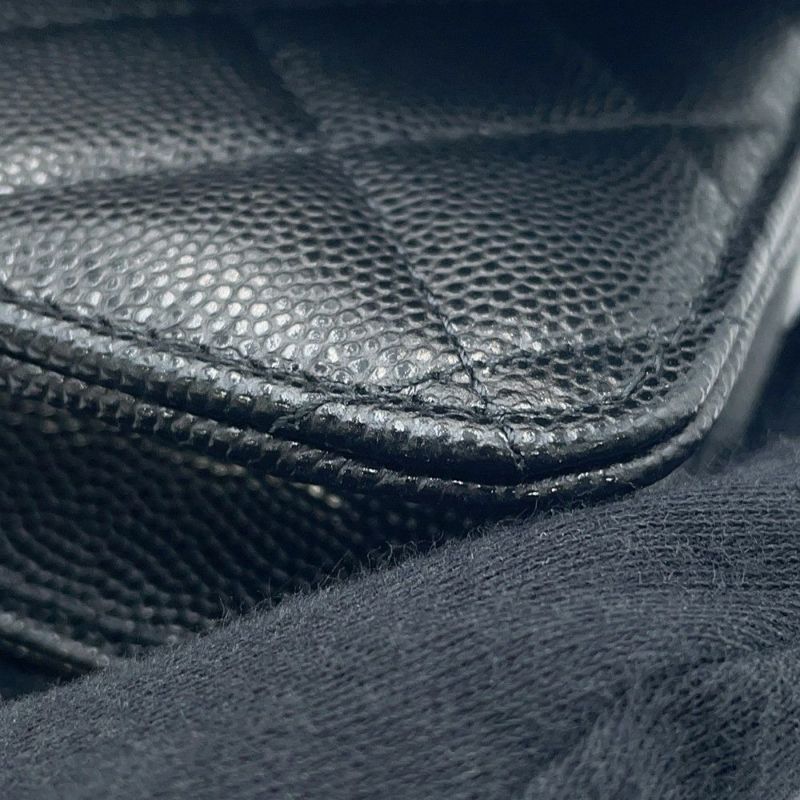 シャネル チェーンウォレット マトラッセ ココマーク キャビアスキン AP4326 CHANEL 財布 黒