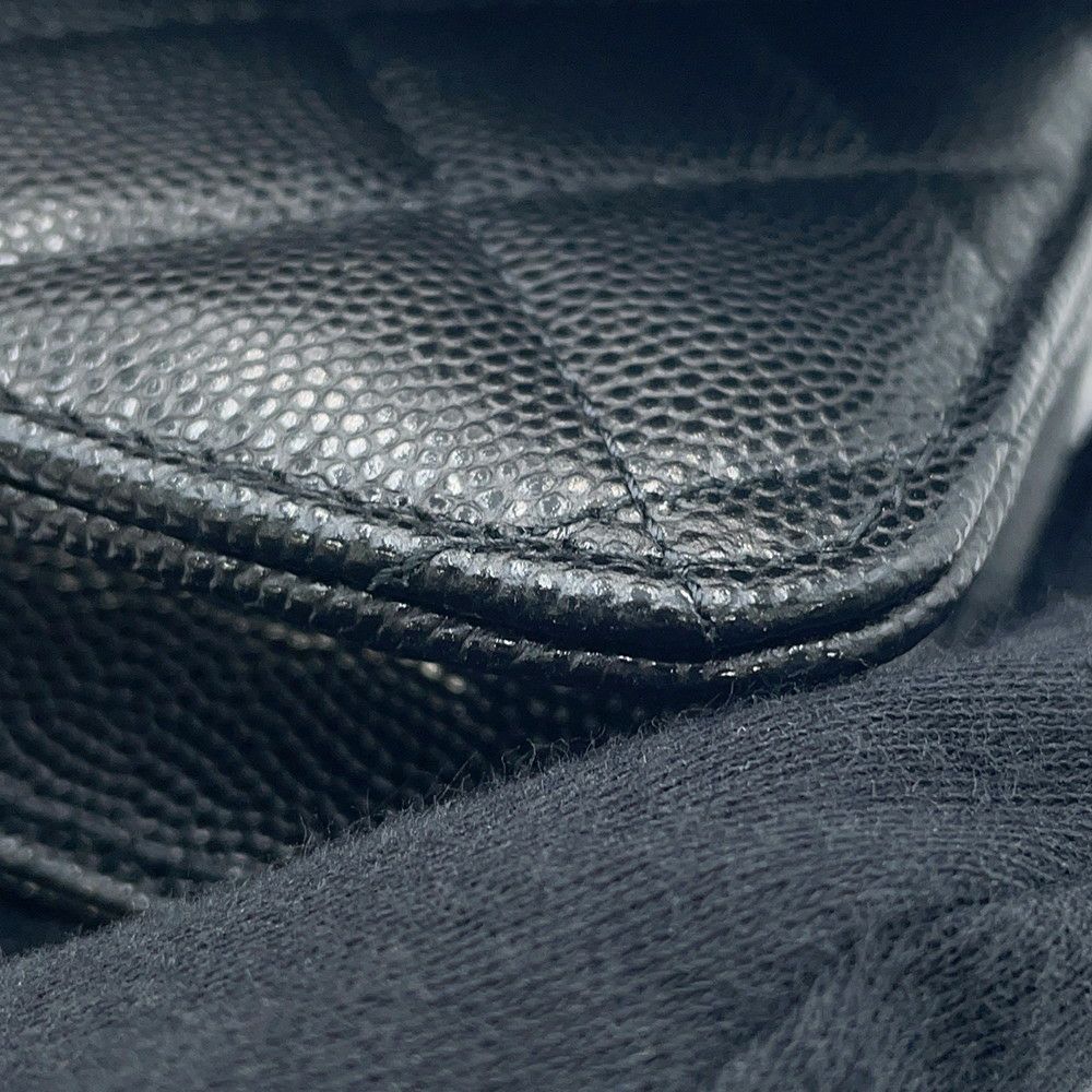 シャネル チェーンウォレット マトラッセ ココマーク キャビアスキン AP4326 CHANEL 財布 黒