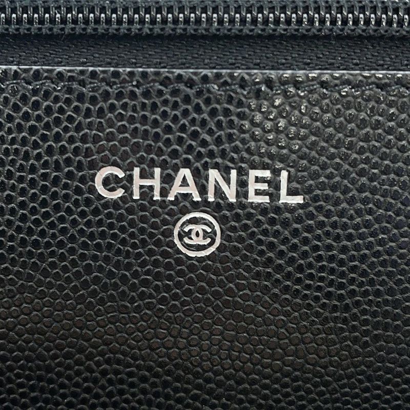 シャネル チェーンウォレット マトラッセ ココマーク キャビアスキン AP4326 CHANEL 財布 黒