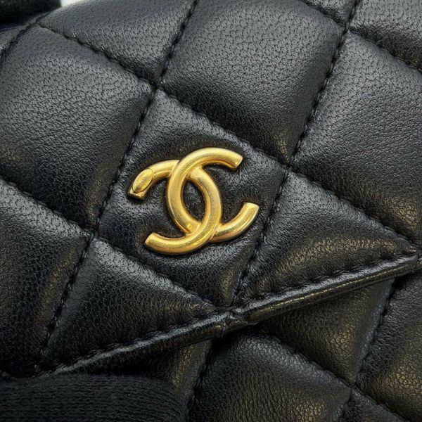 シャネル チェーンショルダーポーチ ミニ マトラッセ ココボール ラムスキン CHANEL ポシェット