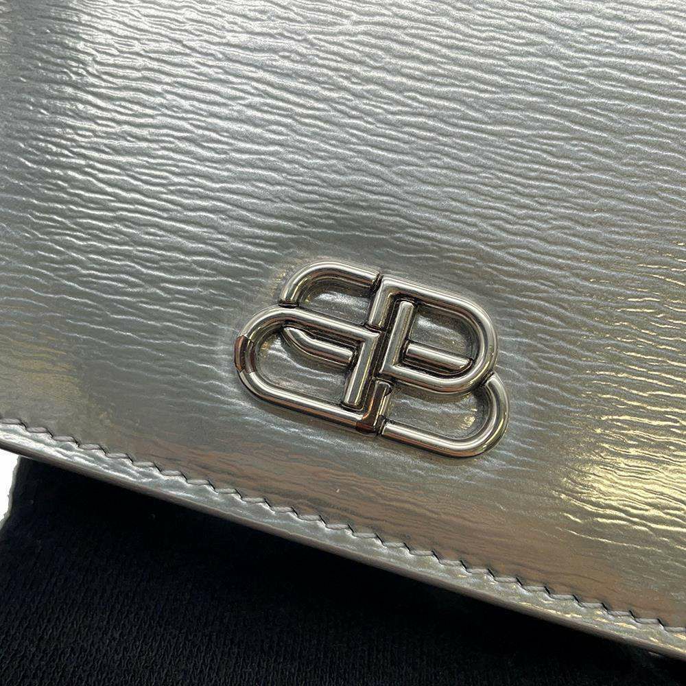 バレンシアガ 三つ折り財布 BBロゴ コンパクト レザー 601387 BALENCIAGA 財布