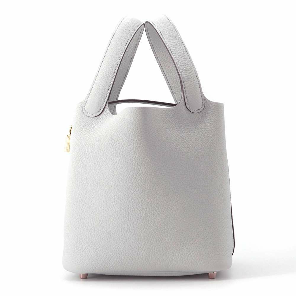 エルメス ハンドバッグ ピコタンロックPM ブルーペール/ゴールド金具 トリヨンクレマンス B刻印