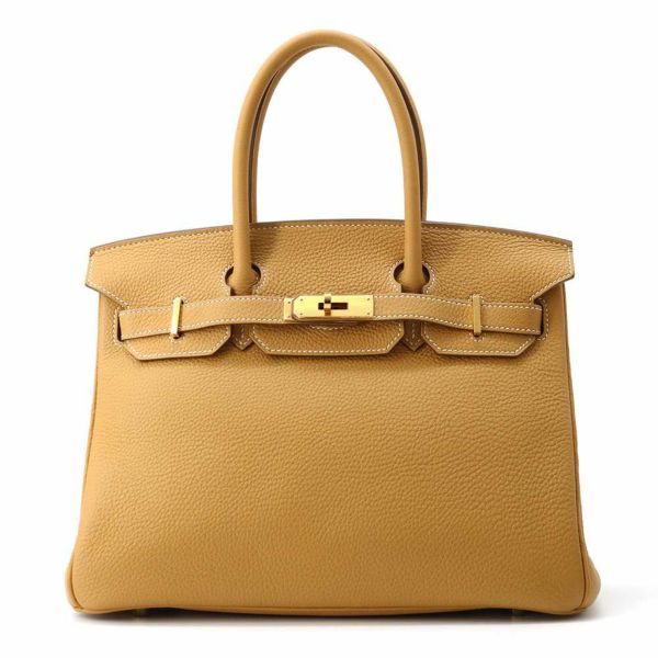 エルメス バーキン30 ナチュラルサブレ/ゴールド金具 トゴ □Q刻印 HERMES Birkin ハンドバッグ