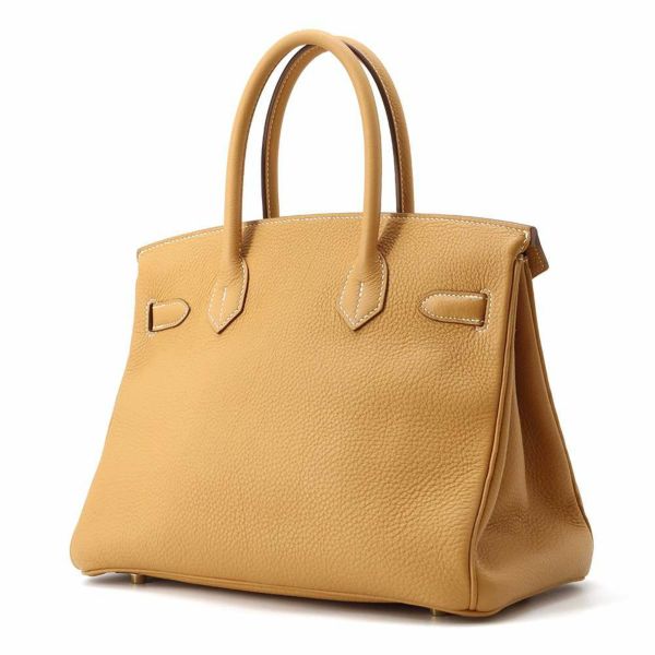 エルメス バーキン30 ナチュラルサブレ/ゴールド金具 トゴ □Q刻印 HERMES Birkin ハンドバッグ