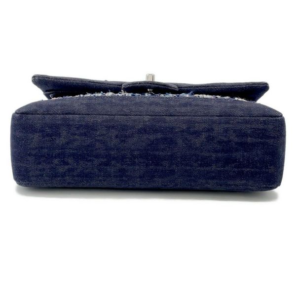 シャネル チェーンショルダーバッグ ココマーク ダブルチェーン デニム ツイード A01112 CHANEL