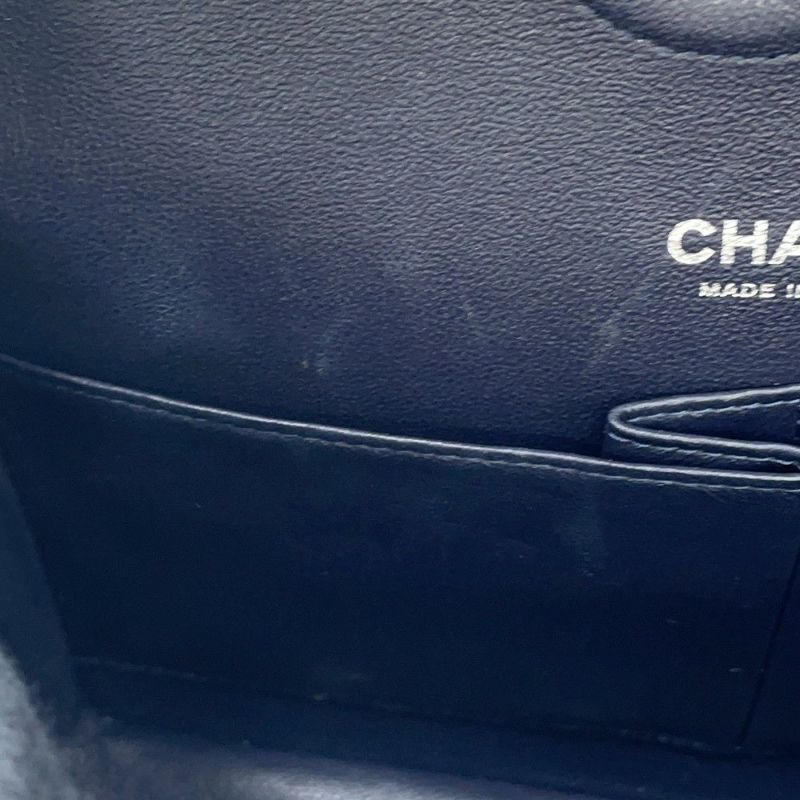 シャネル チェーンショルダーバッグ ココマーク ダブルチェーン デニム ツイード A01112 CHANEL