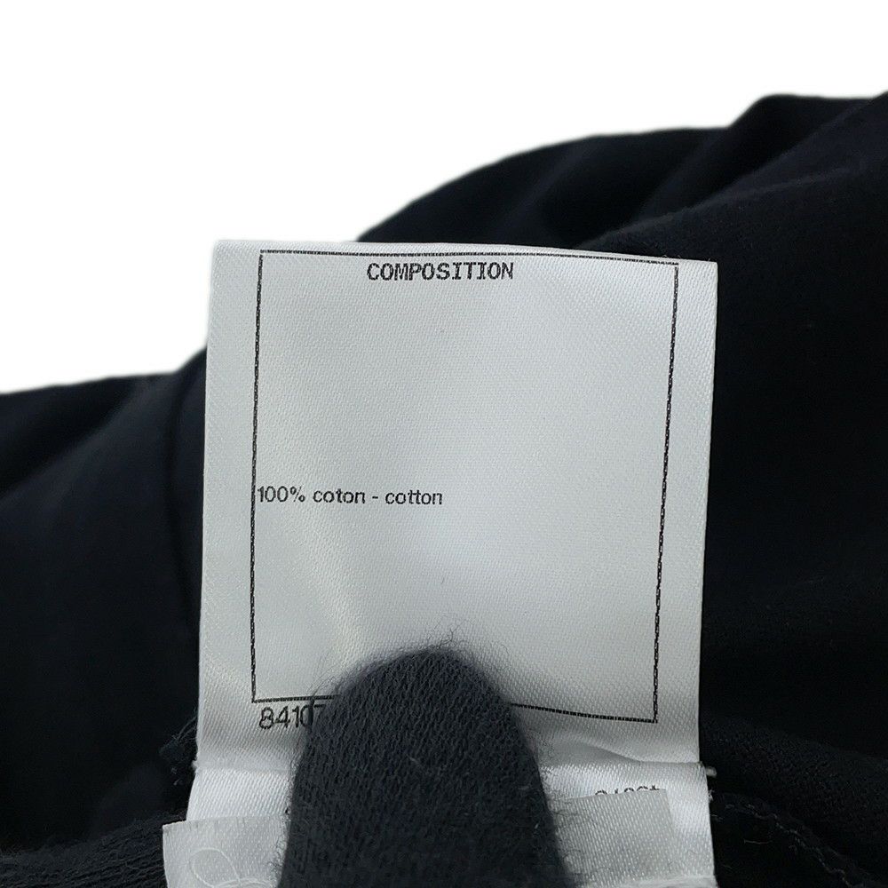 シャネル 長袖カットソー カメリア ロゴ コットン スパンコール レディースサイズXS P63300 CHANEL アパレル 黒