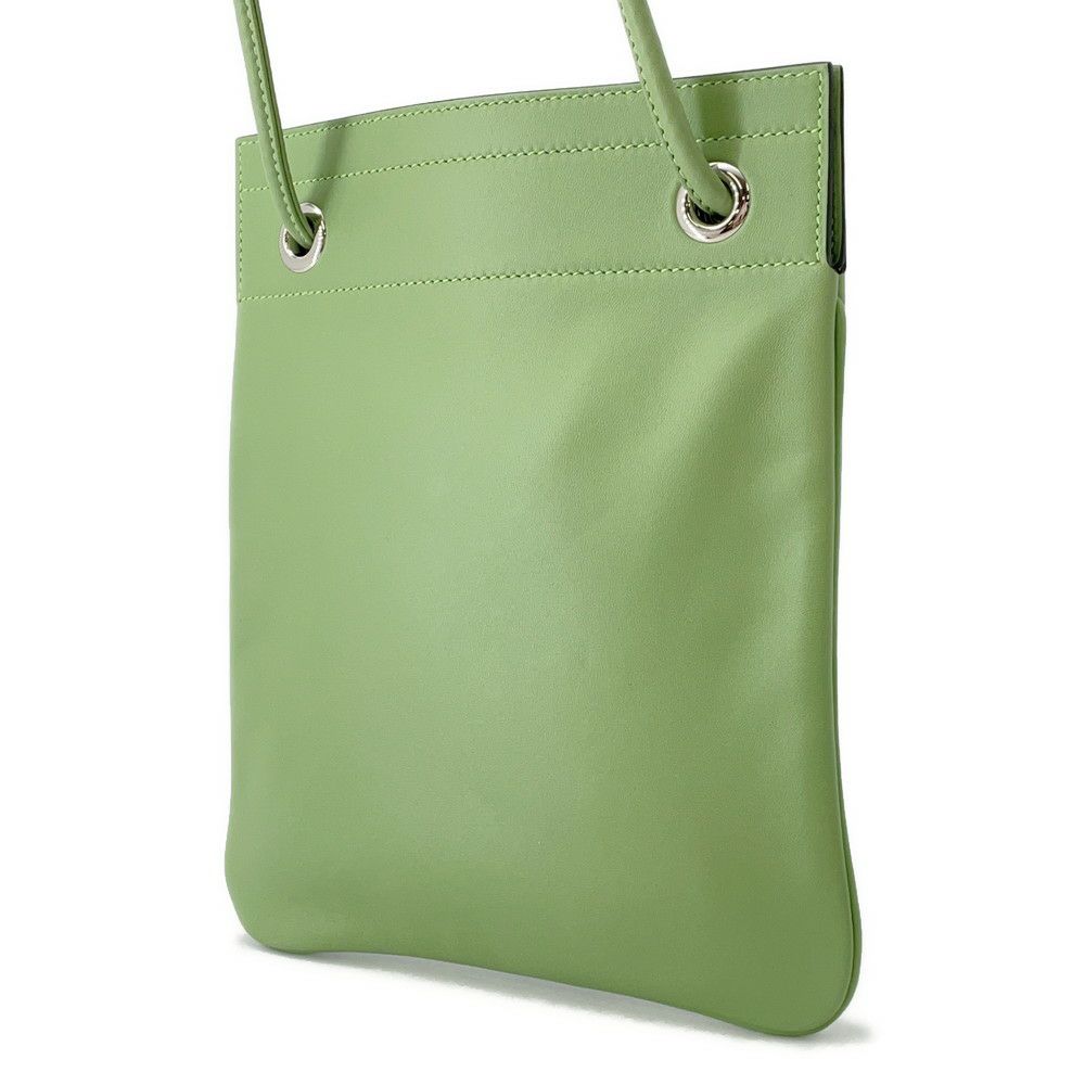 エルメス ショルダーバッグ サックアリーヌ ミニ ヴェールクリケット/シルバー金具 スイフト B刻印