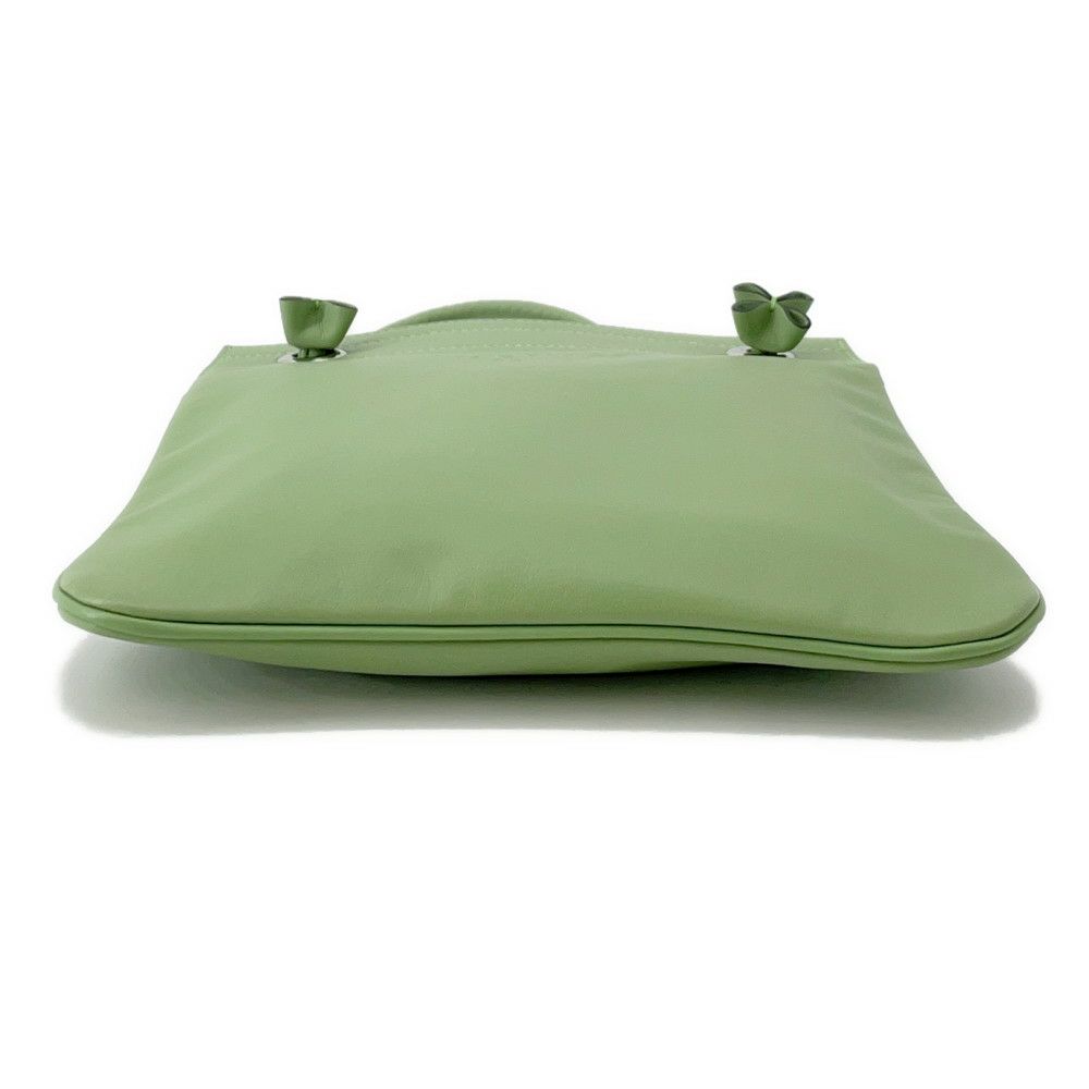 エルメス ショルダーバッグ サックアリーヌ ミニ ヴェールクリケット/シルバー金具 スイフト B刻印