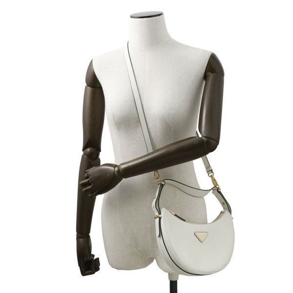 プラダ ショルダーバッグ アーケ スモール レザー 1BC194 PRADA 白 2way