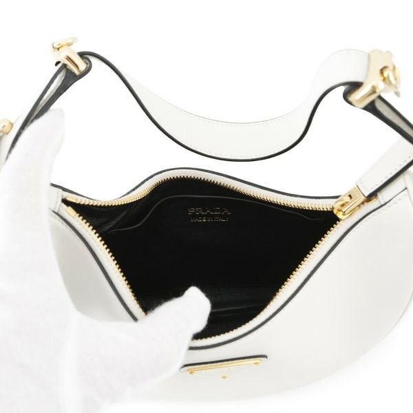 プラダ ショルダーバッグ アーケ スモール レザー 1BC194 PRADA 白 2way