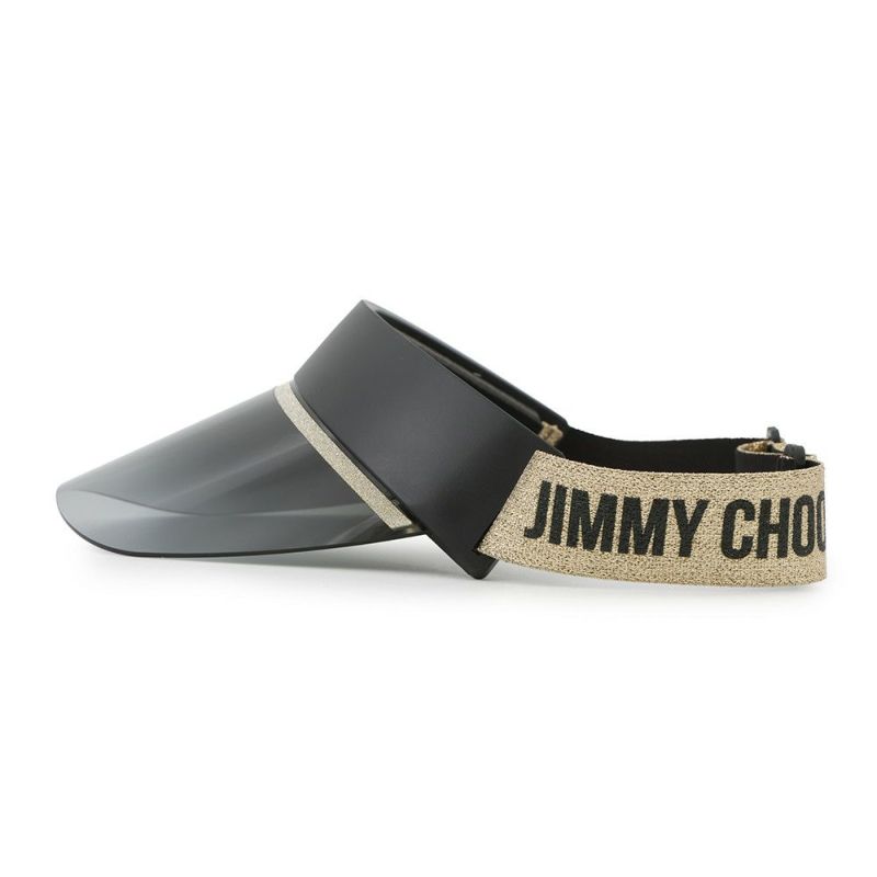 ジミーチュウ サンバイザー ロゴ FN0822 JIMMY CHOO 黒