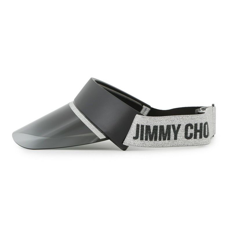 ジミーチュウ サンバイザー ロゴ FN0822 JIMMY CHOO 黒