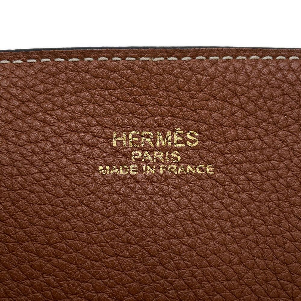 エルメス トートバッグ ドゥブルセンス45 ブルーニュイ/ゴールド トリヨンクレマンス C刻印