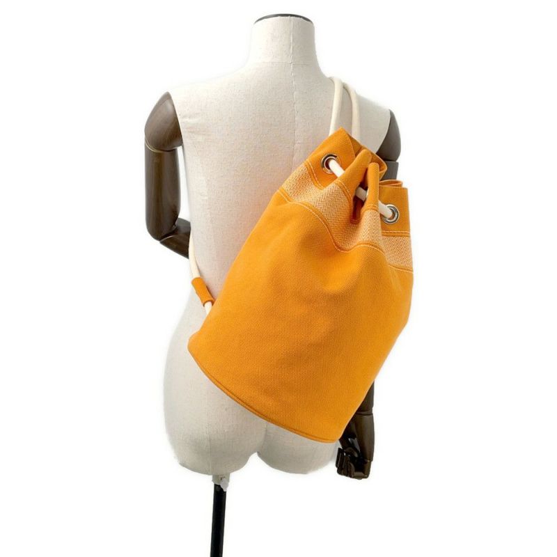 エルメス ショルダーバッグ サックマリーン レシーフ PM オレンジ/シルバー金具 キャンバス HERMES バッグ