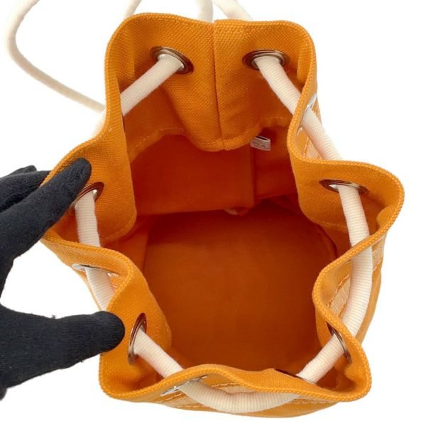 エルメス ショルダーバッグ サックマリーン レシーフ PM オレンジ/シルバー金具 キャンバス HERMES バッグ