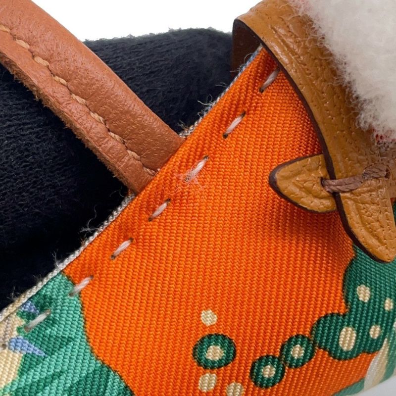 エルメス バッグチャーム バディ アロハ ホワイト/マルチカラー/ゴールド シルク/シェブルミゾル/ムートン B刻印