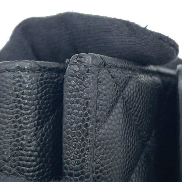 シャネル 三つ折り財布 マトラッセ ココマーク CHANEL19 ディズヌフ スモール キャビアスキン AP3711 CHANEL 黒