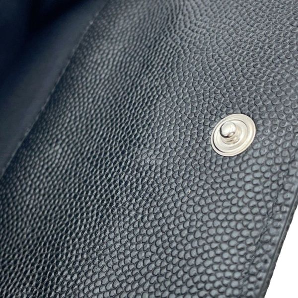 シャネル 三つ折り財布 マトラッセ ココマーク CHANEL19 ディズヌフ スモール キャビアスキン AP3711 CHANEL 黒