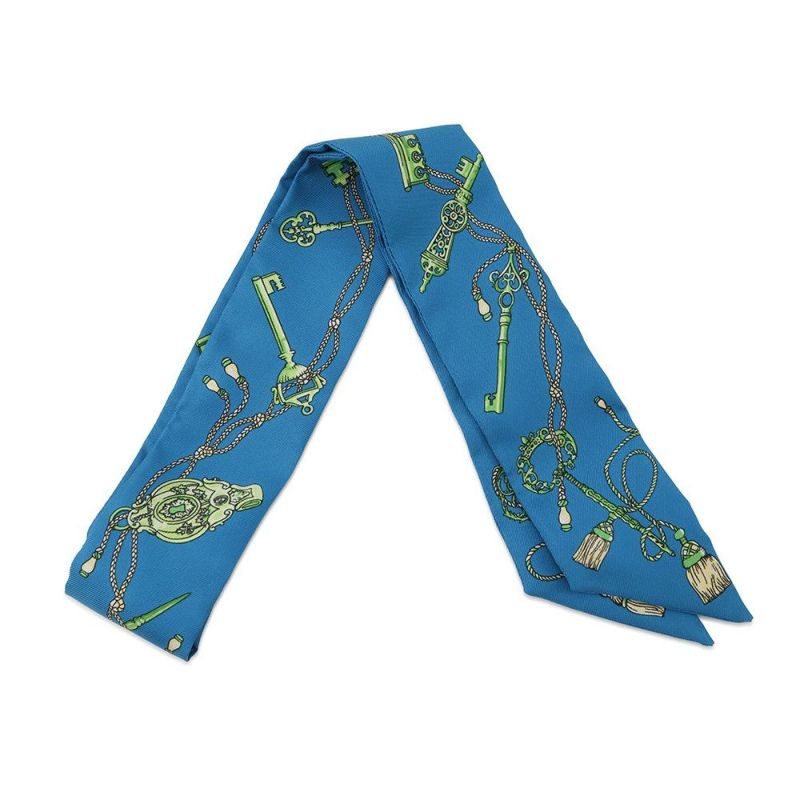 エルメス スカーフ ツイリー レクレアポア Les Cles a Pois HERMES シルクツイル