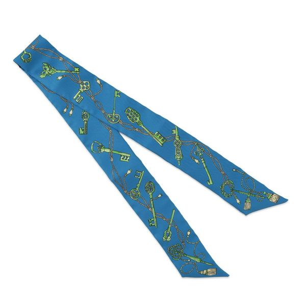 エルメス スカーフ ツイリー レクレアポア Les Cles a Pois HERMES シルクツイル