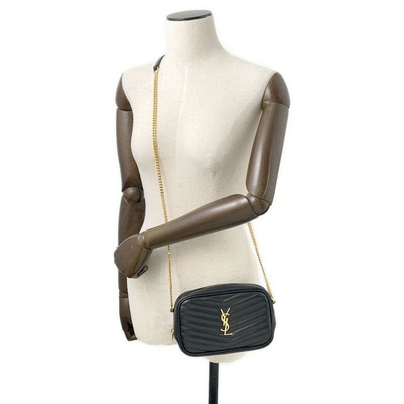 サンローランパリ ショルダーバッグ ルー ミニバッグ カーフレザー 748849 SAINT LAURENT PARIS 黒