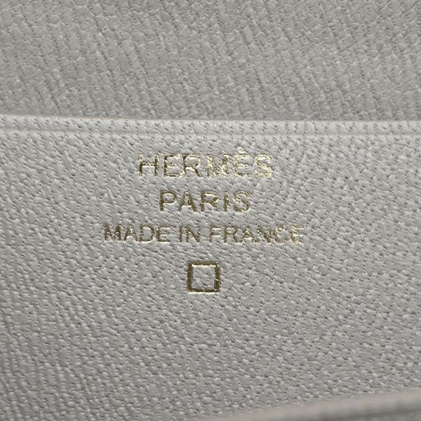 エルメス 長財布 ベアンスフレ パールグレー/ゴールド金具 アリゲーターマット B刻印 HERMES 財布