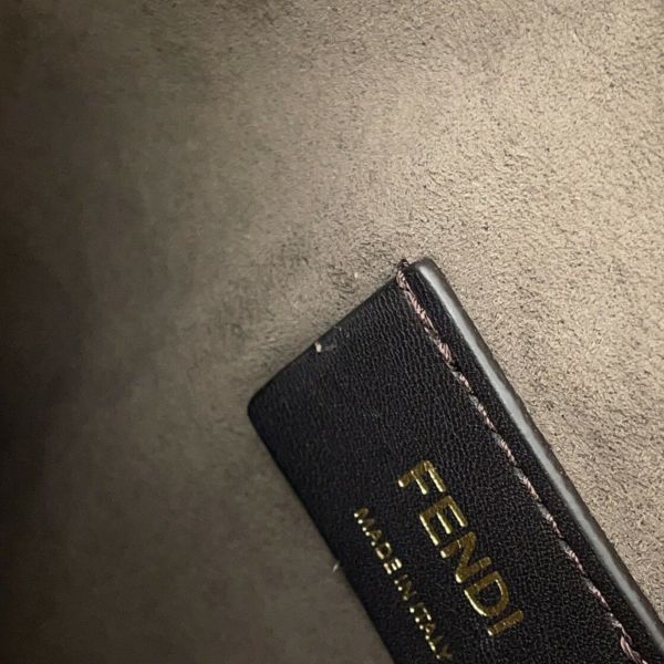 フェンディ ハンドバッグ レザー FFモチーフ モントレゾール ミニバッグ 8BS093 FENDI バッグ 2wayショルダーバッグ 黒