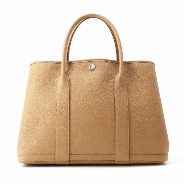 エルメス トートバッグ ガーデンパーティPM ビスキュイ/シルバー金具 ネゴンダ U刻印 
HERMES