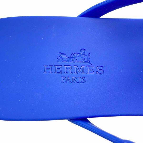 エルメス サンダル エジェリ Egerie レディースサイズ37 HERMES 靴 ブルー