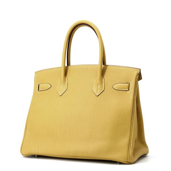 エルメス バーキン30 カリー/シルバー金具 トゴ □L刻印 HERMES Birkin ハンドバッグ