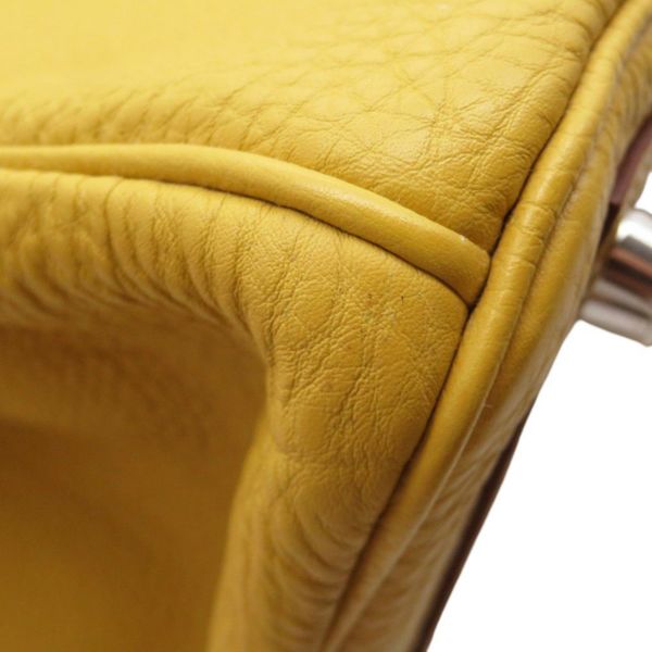 エルメス バーキン30 カリー/シルバー金具 トゴ □L刻印 HERMES Birkin ハンドバッグ