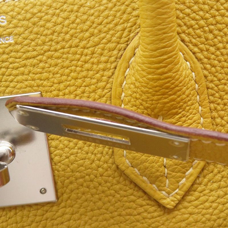 エルメス バーキン30 カリー/シルバー金具 トゴ □L刻印 HERMES Birkin ハンドバッグ