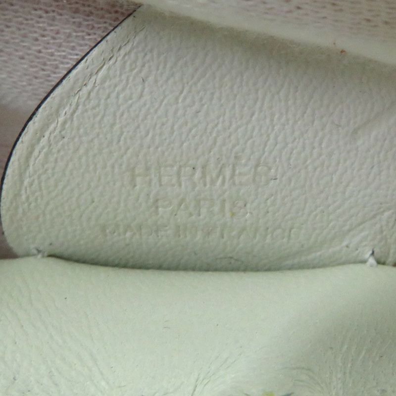 エルメス バッグチャーム ロデオPM ヴェールフィズ/ライム/ニューホワイト ラムスキン B刻印 HERMES チャーム オーナメント