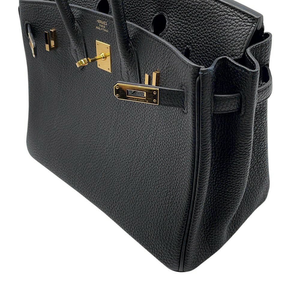 エルメス バーキン25 ブラック/ゴールド金具 トゴ U刻印 HERMES Birkin ハンドバッグ 黒
