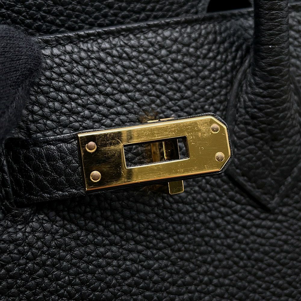エルメス バーキン25 ブラック/ゴールド金具 トゴ U刻印 HERMES Birkin ハンドバッグ 黒