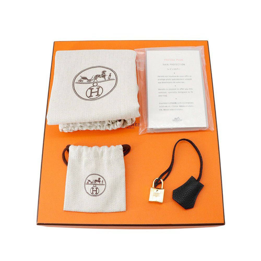 エルメス バーキン25 ブラック/ゴールド金具 トゴ U刻印 HERMES Birkin ハンドバッグ 黒