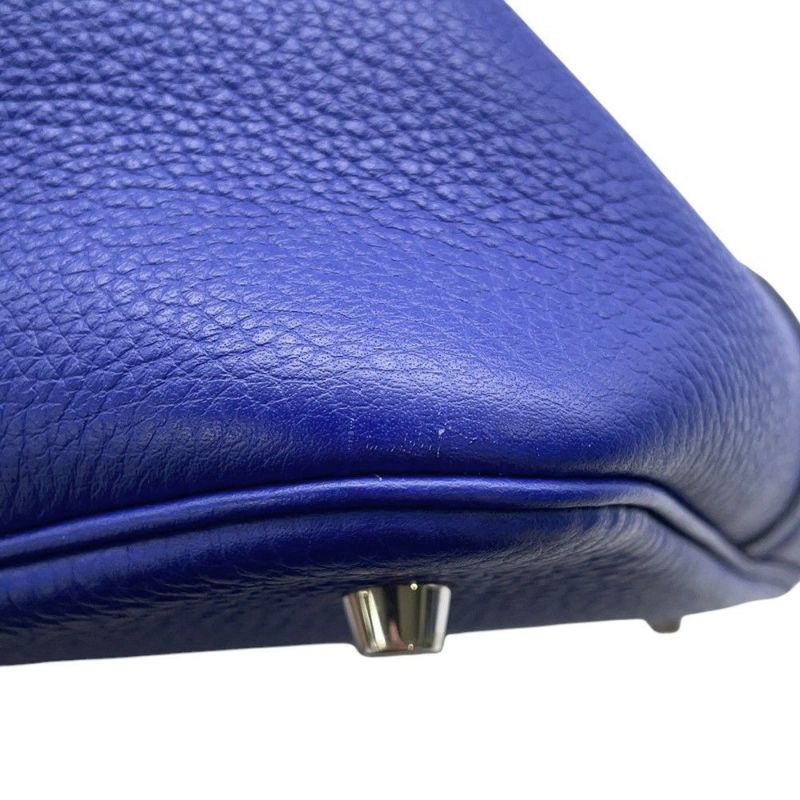 エルメス ピコタンロックMM タッチ ブルーエレクトリック/シルバー金具 トリヨンクレマンス/アリゲーターマット C刻印