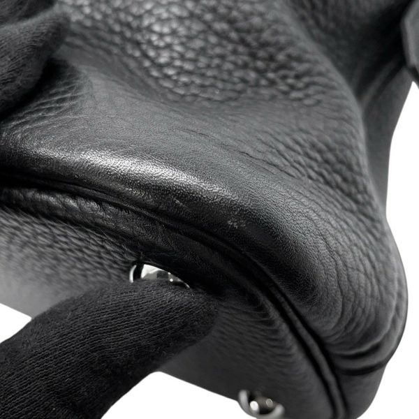 エルメス ハンドバッグ ボリード31 ブラック/シルバー金具 トリヨンクレマンス □O刻印 2wayショルダー 黒