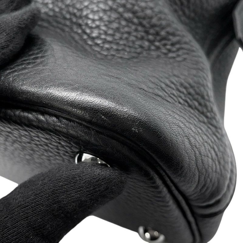 エルメス ハンドバッグ ボリード31 ブラック/シルバー金具 トリヨンクレマンス □O刻印 2wayショルダー 黒