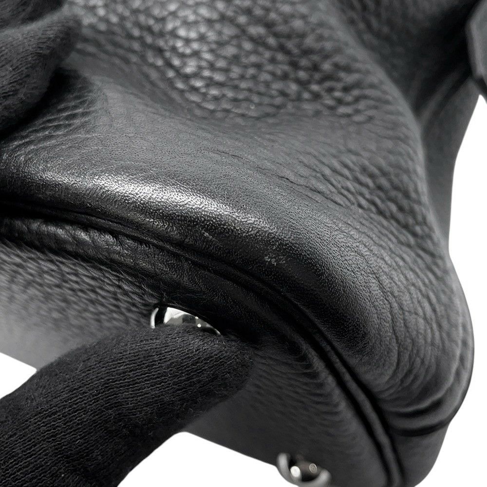 エルメス ハンドバッグ ボリード31 ブラック/シルバー金具 トリヨンクレマンス □O刻印 2wayショルダー 黒