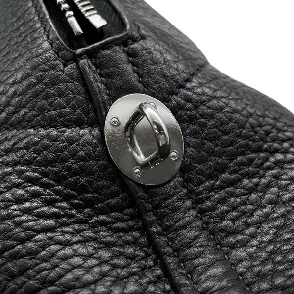 エルメス ハンドバッグ ボリード31 ブラック/シルバー金具 トリヨンクレマンス □O刻印 2wayショルダー 黒